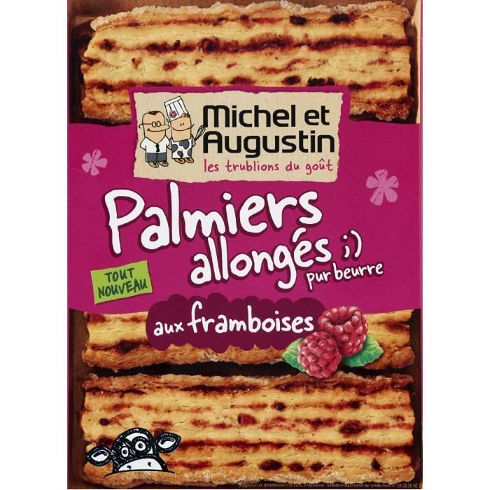 Biscuits palmiers framboises 120g Michel et Augustin