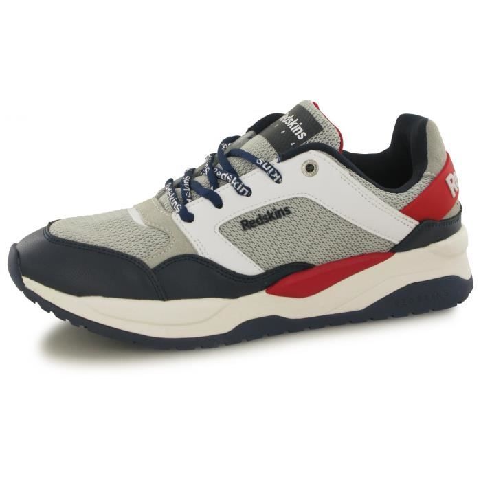 Baskets Redskins Malvino gris / marine / rouge homme
