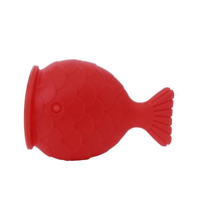 Femmes Sexy Full Lip Plumper Enhancer Lips Soft Silicone Fish Shape Plump, rouge