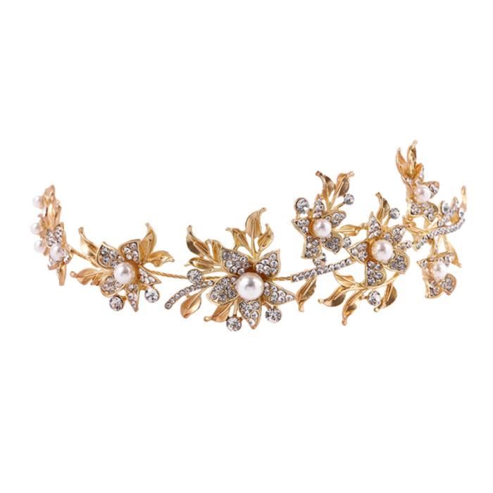 1pc fleur perle bandeau luxe cristal accessoires chapeaux pour mariage de fête BANDEAU - SERRE-TETE - HEADBAND - HAIRBAND