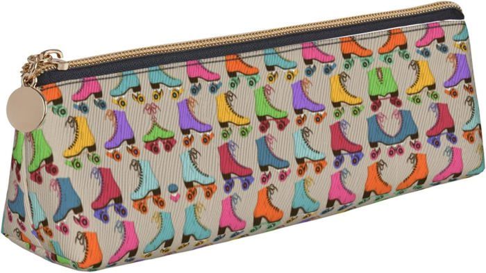 Trousse à Crayons Toile Motif Chauve-Souris - Double Compartiment, Grande Capacité (20,1x9,9x10,9 Cm), Oxford - 3