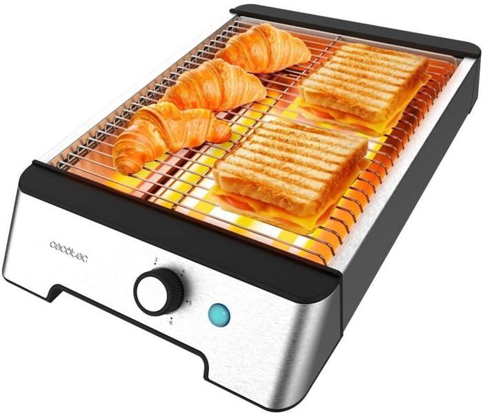 Melissa Grille-pain Plat En Acier Inoxydable - Toasts Parfaits Et Pain Croustillant - Noir