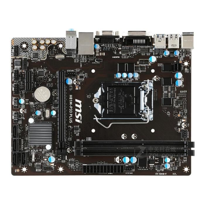 Carte mère MSI H81M-P33 PLUS Intel H81 LGA 1150 2xDDR3 SDRAM 16 Go Micro ATX - Msi