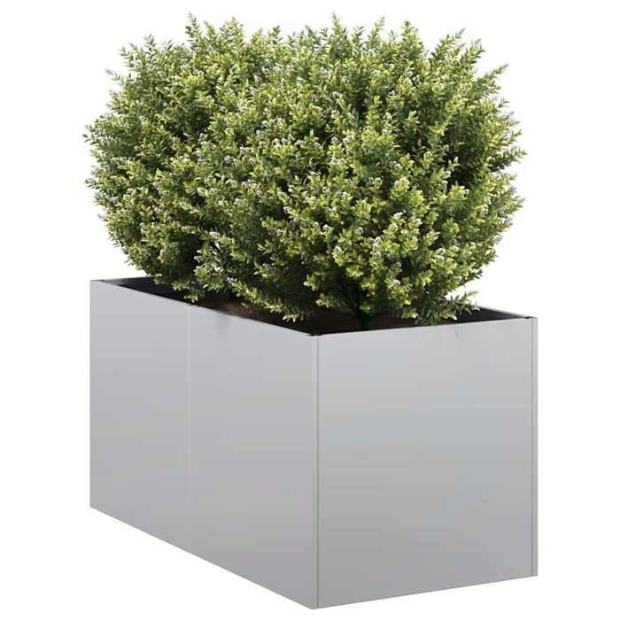 vidaXL Jardinière 40x80x40 cm acier galvanisé pot de fleurs support de plantes lit surélevé support de jardinière 860736