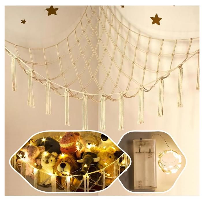 Lot de 2 organiseurs de rangement pliables en maille à suspendre pour animaux en peluche, 4 compartiments, pour garçons, filles, gants, chapeaux, chaussettes, rouge Lot de 2 organiseurs de rangement pliables en maille à suspendre pour animaux en peluche, 4 compartiments, pour garçons, filles, gants, chapeaux, chaussettes, rouge