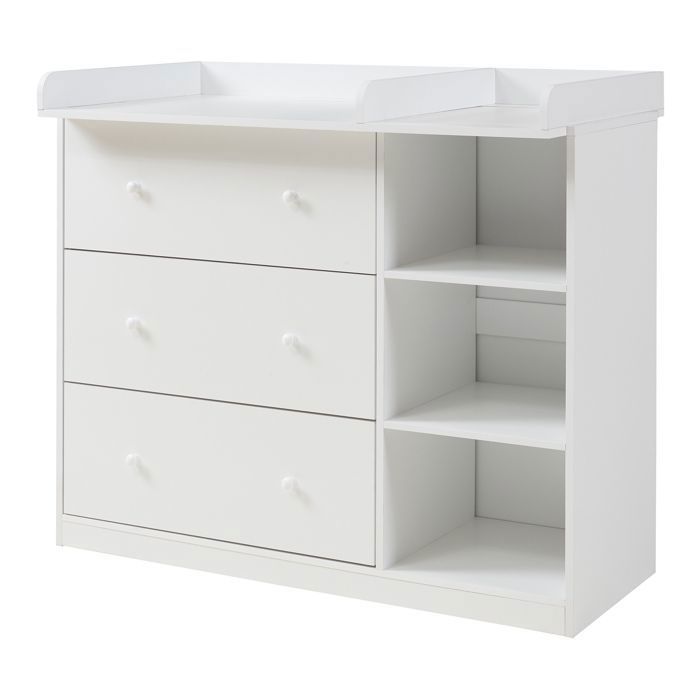 Commode à langer Beldinupp avec plan à langer blanc