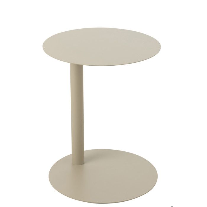 J-Line table dappoint Rond - métal - beige J-Line table dappoint Rond - métal - beige