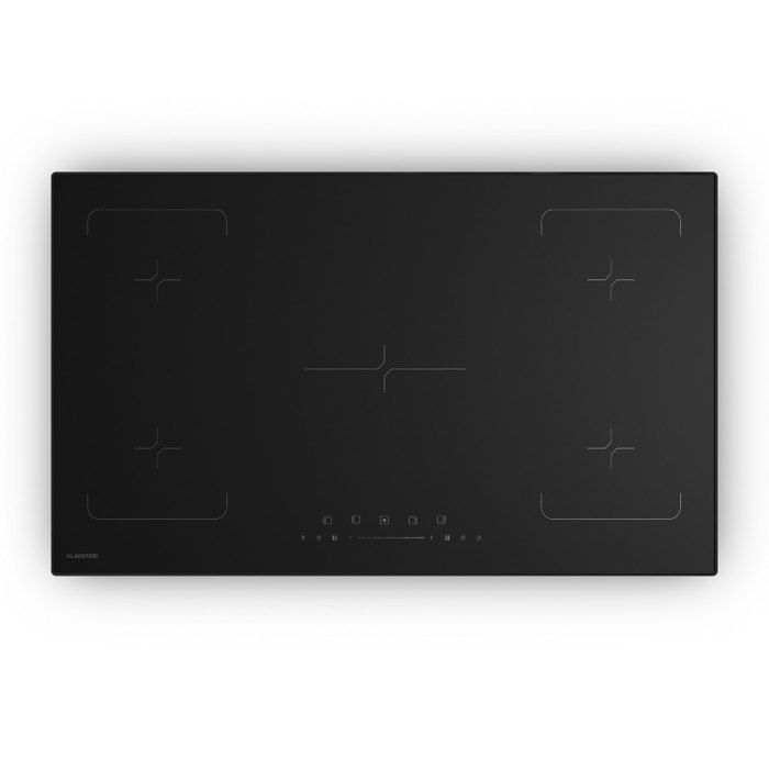 Klarstein velaire plaque de cuisson &agrave; induction minimaliste puissante 5 zones 7200 w 90 cm noir