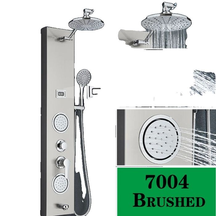Jet De Douche Mural Réglable En Laiton Noir Mat – Pulvérisateur De Massage Rotatif – Connexion G 1/2