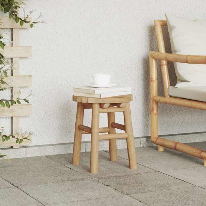 Tabouret pliant en bambou - vidaXL - 30x30x36 cm - Marron - Pliable - Usage intérieur - Entretien facile - Gain de place
