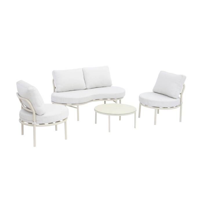 Salon de jardin aluminium 4 places SOLENA