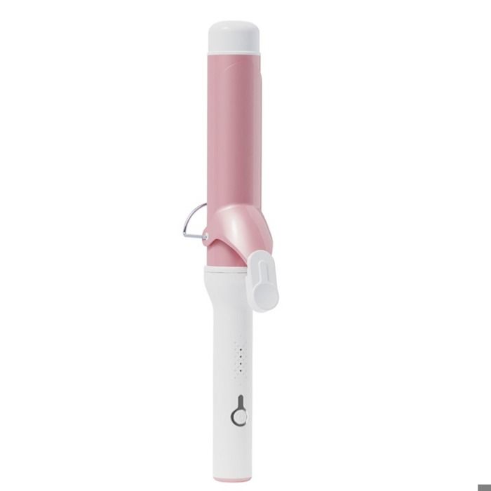 INF Fer à Boucler Grand Diamètre 40mm pour Ondes Coréennes - Long Température Réglable Rose