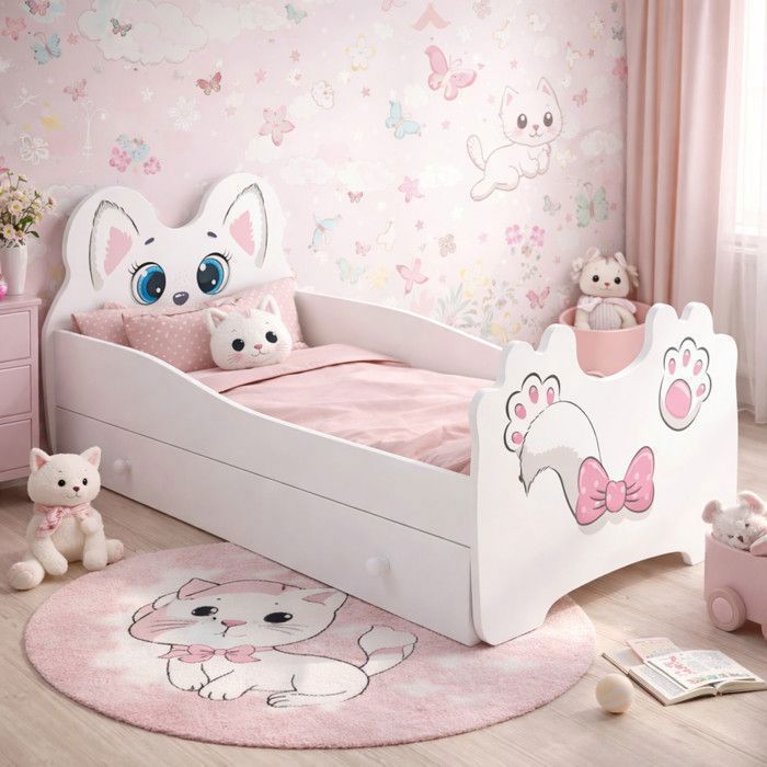 Lit enfant + sommier + matelas + tiroir taille 140x70