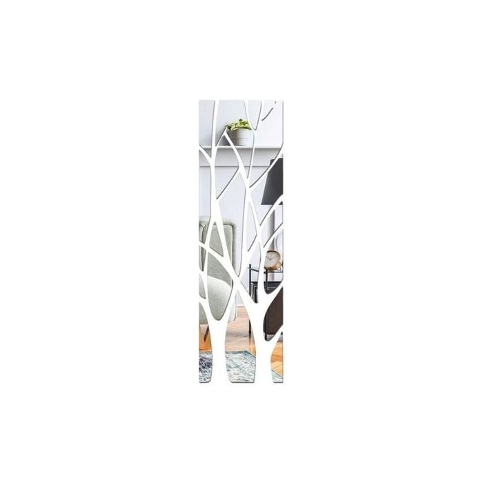 Autocollant mural de miroir 3D de branches darbre autocollant de mur de miroir acrylique amovible auto-adhésif bâton dart