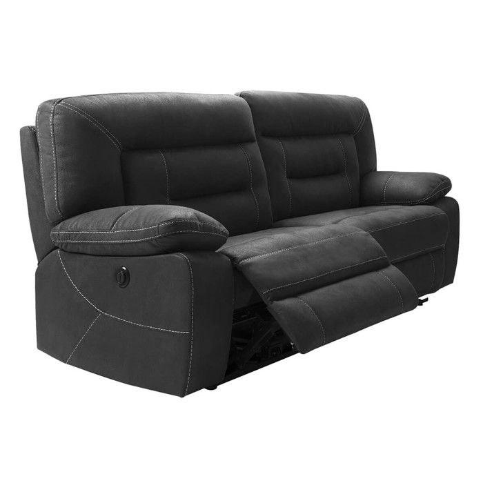 Almeria Canape Relax Electrique 3 Places Gris Fonce Achat