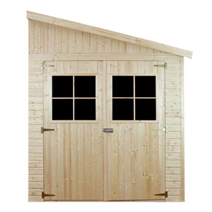 Abri de jardin en bois 6 m&sup2; - h245 x 318 x 218 cm - Timbela M339A M339A
