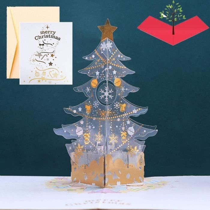 Cartes de Noël 3D Pop Up,Cartes de voeux 3D de Noël,Cartes de Noel 