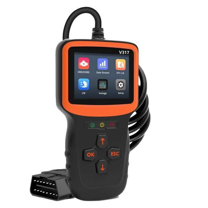 mecanique auto,Outil de Diagnostic de voiture, lecteur de Code de problème, Scanner adapté aux voitures avec protocole OBD II-EOBD