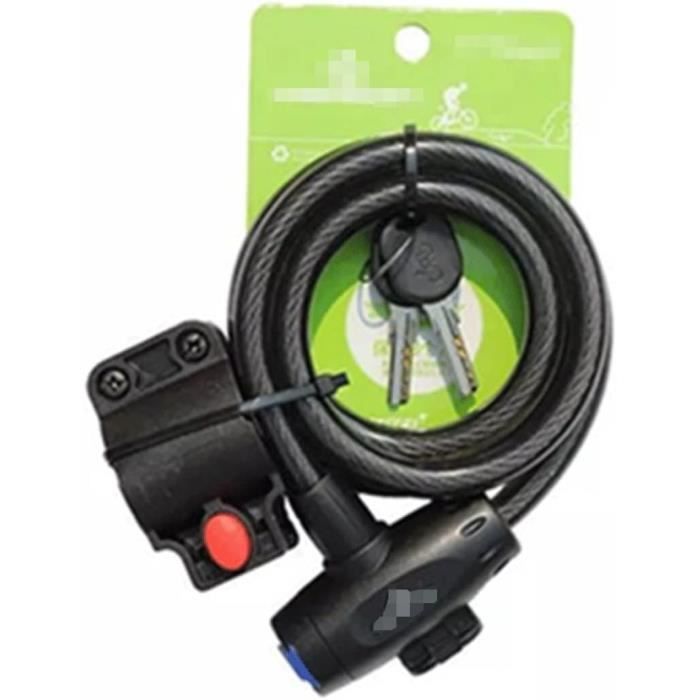 Antivol - Cadenas à Anse Pour Vélo Et Moto - Acier Massif - 2 Clés