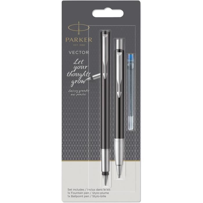 Stylo à Bille Sheaffer Sentinel - Noir Et Chrome - Design Rétro Click-top - Idée Cadeau élégante