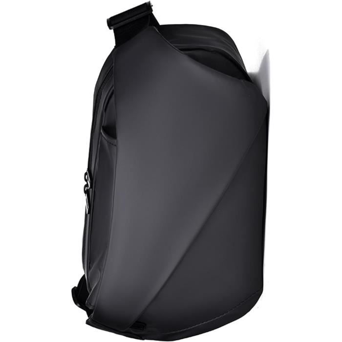 Sac Banane TODREMOU – Grand Modèle Noir, Velours Cuir, Bandoulière Réglable, Pour Femme Et Homme