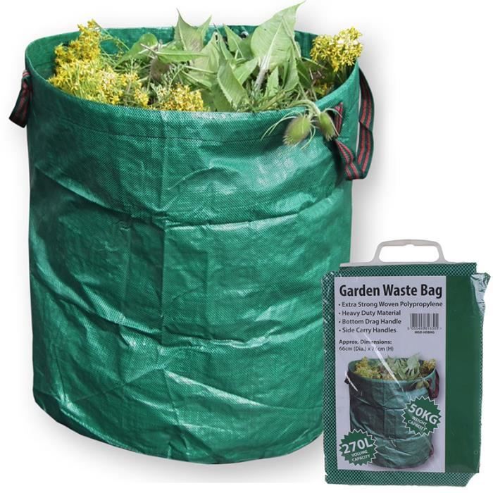 Lot De 3 Sacs Jardin Terre Jardin - 70L, 100L, 170L - Vert
