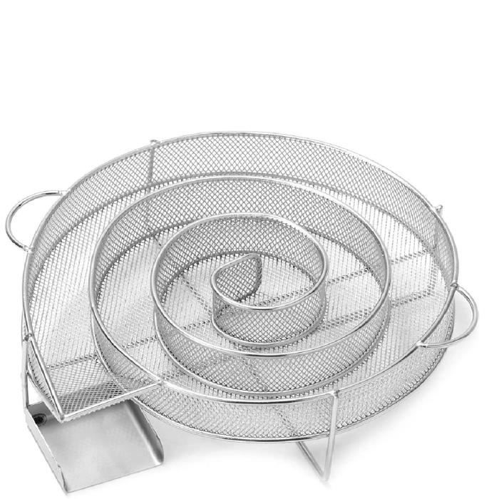 Générateur De Fumée Froide Rond 33 Cm Acier Inoxydable - Encham Pour Barbecue Sphérique, Fumoir Et Grill - Fumage Parfait Poisson Viande Fromage