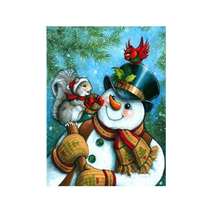5D diamant peinture Noël bonhomme de neige broderie bricolage Cross Stitch  Kit Noël Decor - Achat / Vente déco de fête murale - Cdiscount