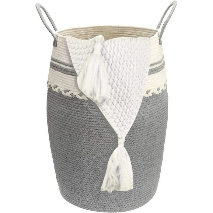 Kentop Panier en Corde de Coton Corbeille de Rangement Fabriqué à la