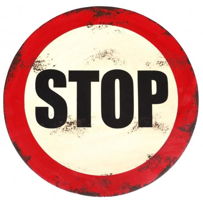 Antic Line Panneau Stop Vintage En Metal A Suspendre Cdiscount Maison Antic Line Panneau Stop Vintage En Metal A Suspendre Cdiscount Maison