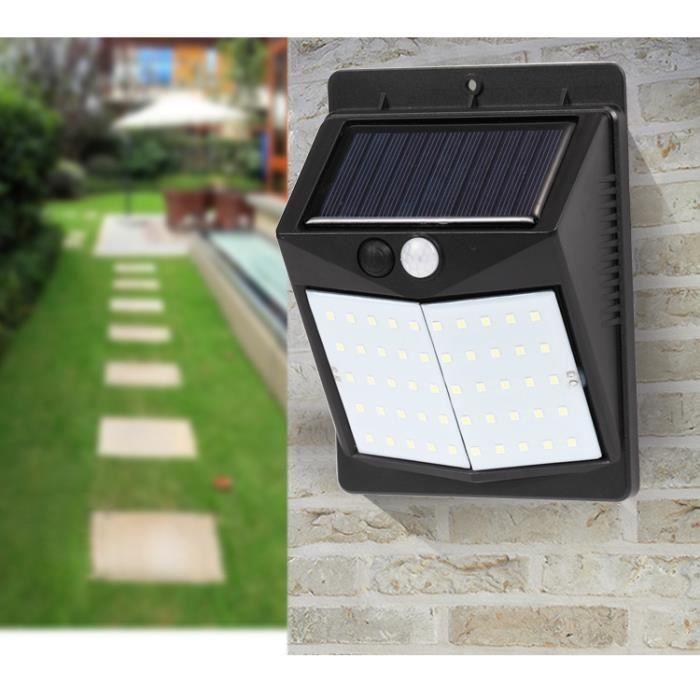 100 DEL solaire etanche Puissance PIR Détecteur de mouvement Mur Lumière Extérieure Lampe de jardin 