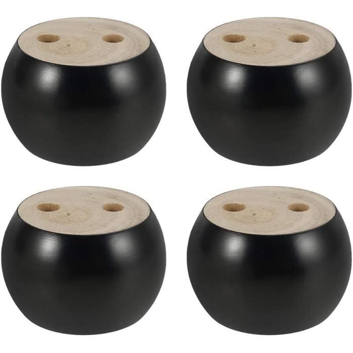 Lot De 4 Pieds En Bois à Visser Pour Petit Fauteuil - Marron - Marque VidaXL