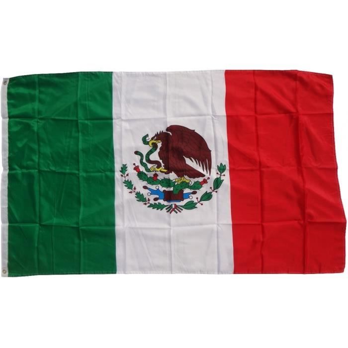 Drapeau Mexique 90 x 150 cm drapeau avec 2 oeillets 100g-m² poids en tissu  drapeau à hisser pour le poteau - - Qualité supérieure ! - Cdiscount