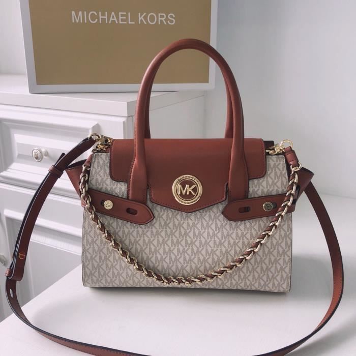 2020 Michael Kors mk nouveau petit sac d'oreille en chaîne sac à main  épaule diagonale brun blanc sac femme - Achat / Vente 2020 Michael Kors mk  nouvea - Cdiscount