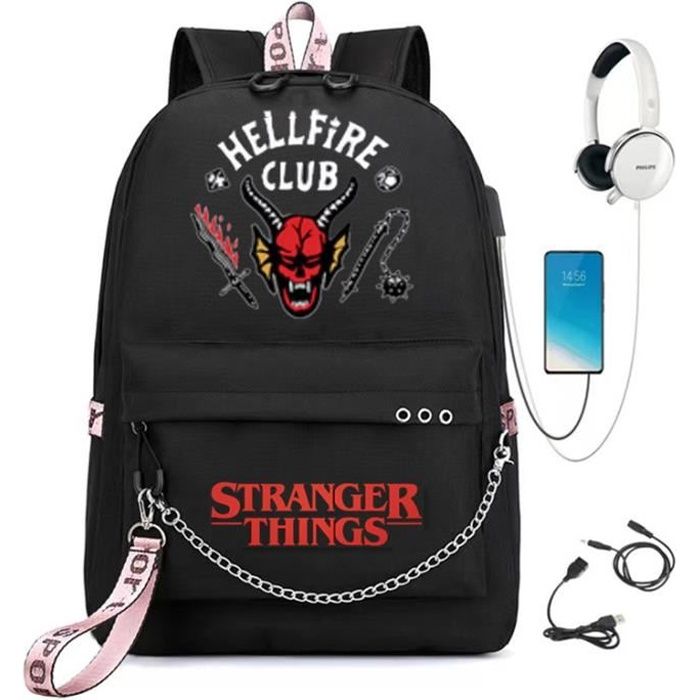 Stranger Things 4 Hellfire Club USB Sac à dos