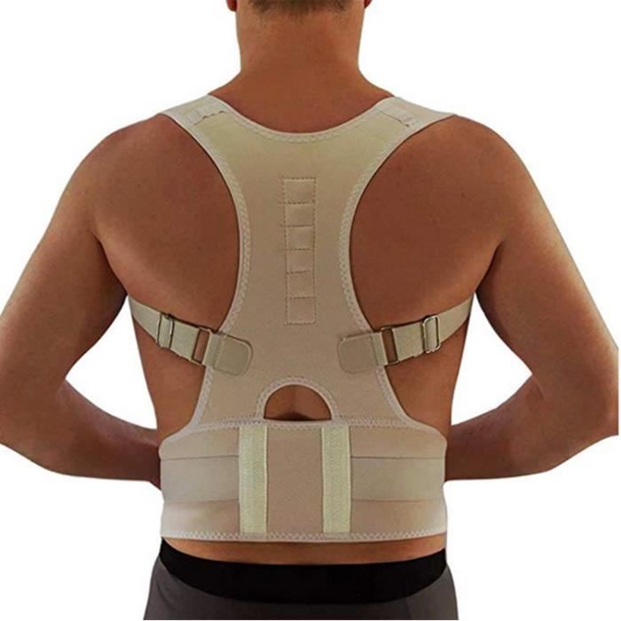 Ceinture Posture Correcteur Redresse Dos épaule Soutien Brace Noir  Unisexe L-Hauteur 165-180cm