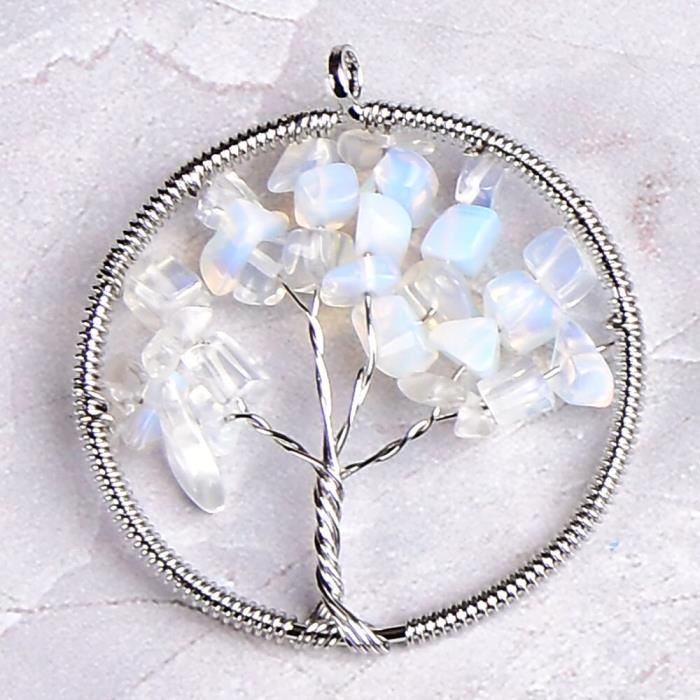 Charmant sirène Pendentif Argent Colliers Rose Imitation Opale Pierre Bijoux Charmant sirène Pendentif Argent Colliers Rose Imitation Opale Pierre Bijoux