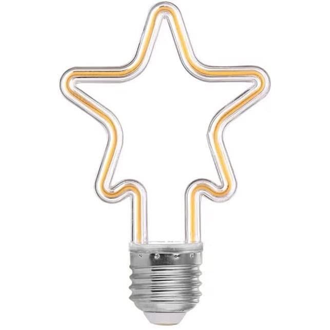 Ampoule décorative filaire LED néon - ampoule plate fantaisie étoile cercle  décoration forme E27 basse consommation 60 Watts [321]