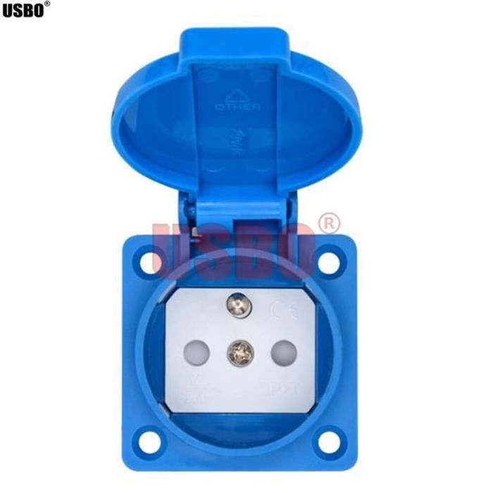 Adaptateur prise,Câble d'alimentation noir et blanc,16a 250V,prise de ...