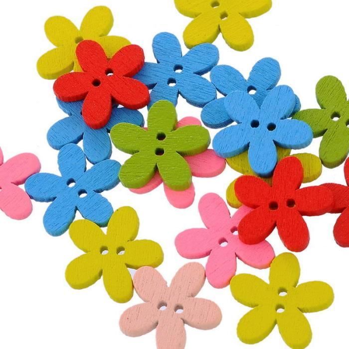 Lot De Boutons Fleurs En Acrylique Transparent - Diamètre 1,5 Cm - Pour Couture Et Loisirs Créatifs