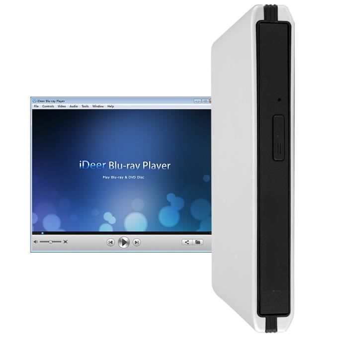 Graveur de disque externe Blu-ray, USB3.0 PC portable Lecteur optique DVD CD BD Graveur enregistreur