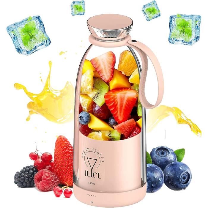 Blender Portable, Mini Blender Smoothie, 500Ml Mixeur Blender Portable