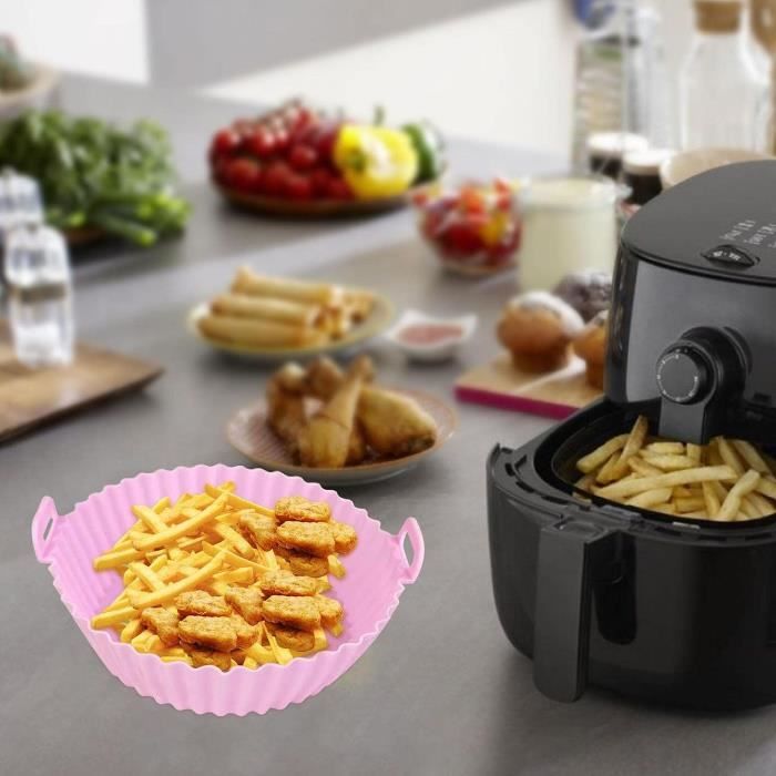 2 Pièces Tapis De Friteuse à Air Papier Sulfurisé Perforé Silicone Friteuse Air Fryer Tapis De