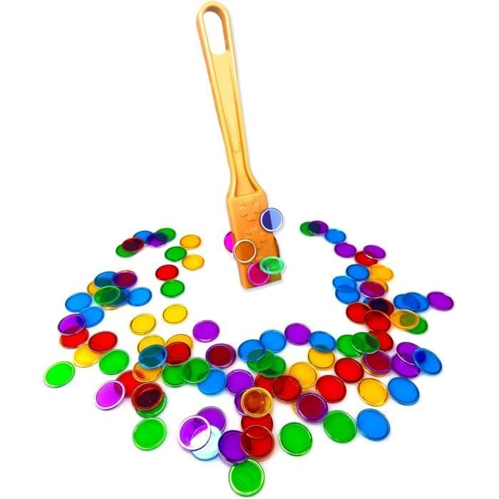 Kit Bingo Magnétique Ultra Pratique – 100 Jetons + Bâton Aimanté Puissant, Idéal Pour Enfants, École Et Jeux En Famille