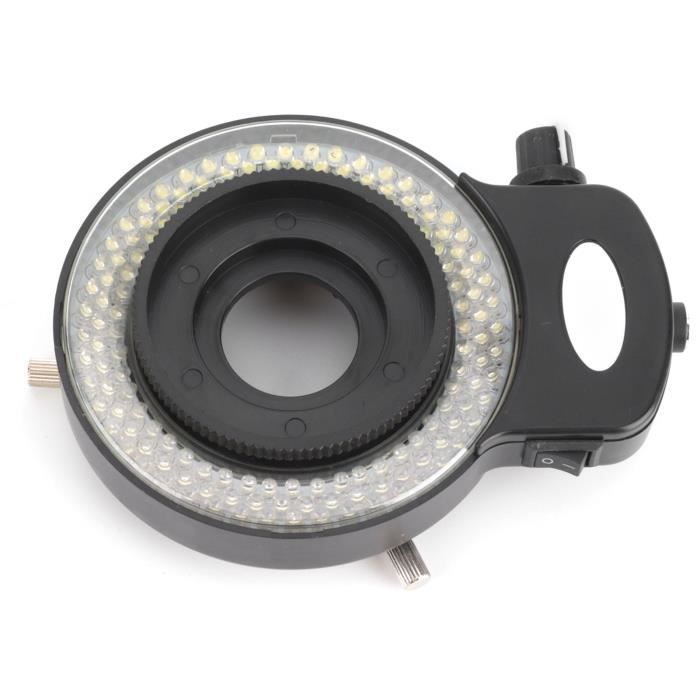 Lampe D'éclairage Annulaire à 144 LED Réglable, Haute Luminance, Pour Microscope Stéréo Industriel CCD, Caméra Vidéo HDMI