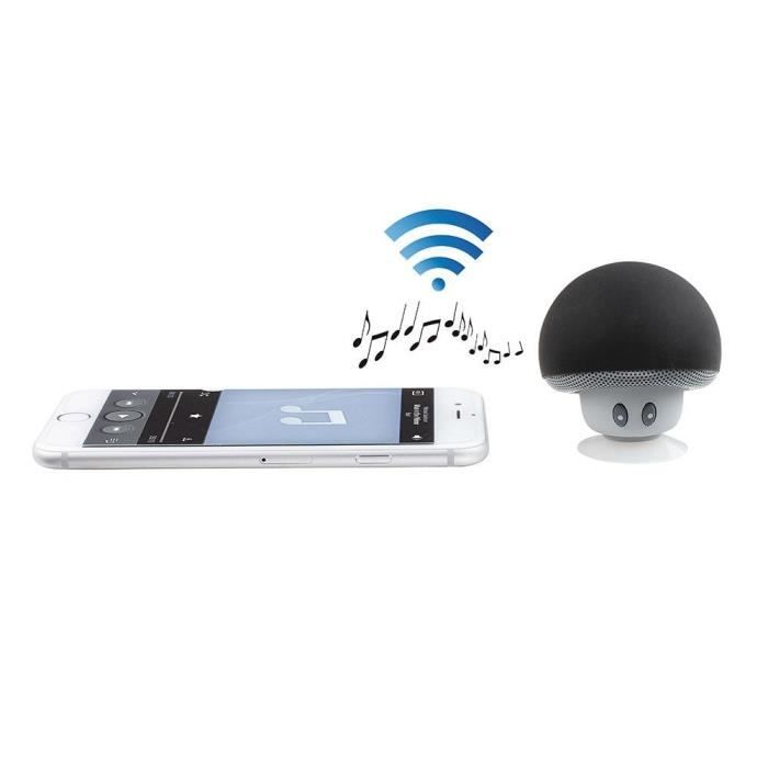 Mini Haut-parleur compatible Bluetooth® - CLIPSONIC - TES141N - Puissance 3W - Micro intégré - Ventouse - Noir