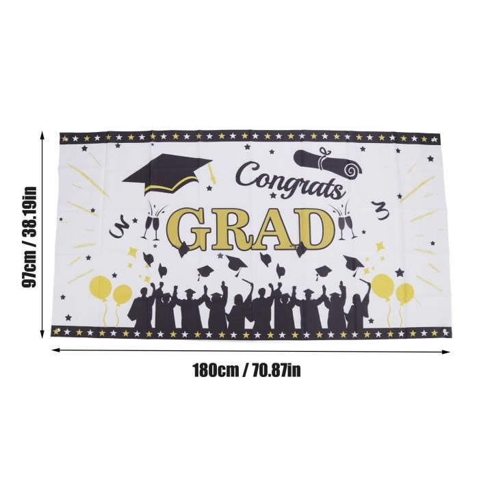 Bannière De Félicitations Docteur - Guirlande Fanions Paillettes Dorées - Pour Remise De Diplôme, Classe 2025 - Déco Fête