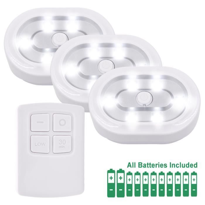 Telecommande Sans Fil Lampe Veilleuse Led A Pile Sous Meuble