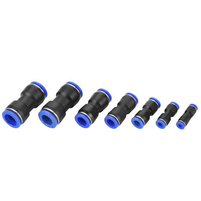 TAILONZ Lot De 40 Raccords Rapides Pneumatiques Droits – 6/8/10/12 Mm – Plastique Robuste Pour Air Comprimé