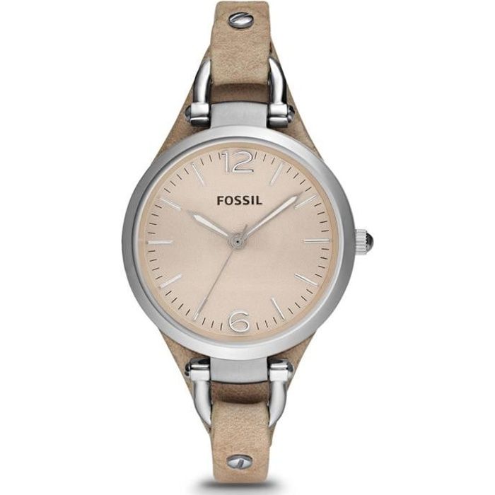 FOSSIL SPRING 2011 FEMME 32MM MARRON CUIR BRACELET MINÉRAL VERRE MONTRE  ES2830 - Cdiscount Bijouterie
